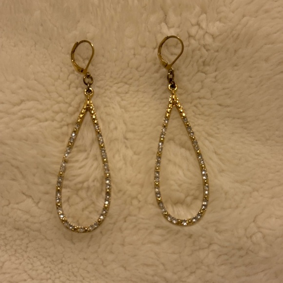 Jewelry - Elegant Gold and Silver Teardrop Earrings